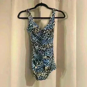 Women’ Blue&Black Rose Marie Reid One Piece